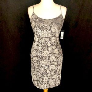 Bebe Silver Spaghetti Strap Dress